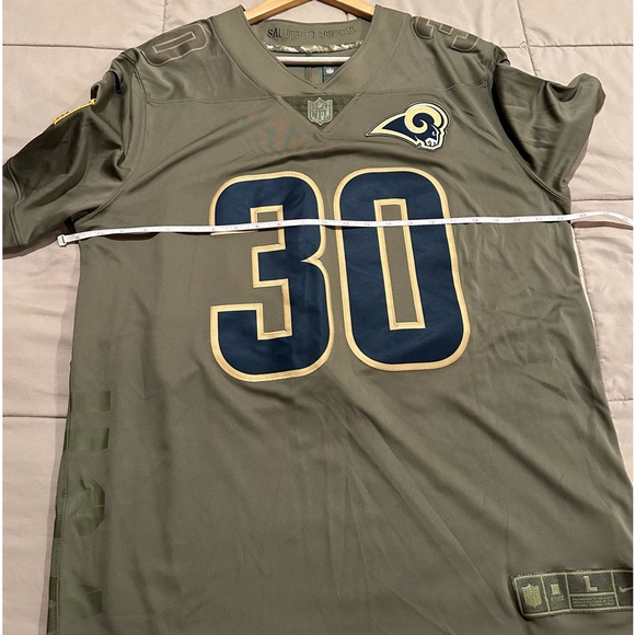 4x🎉HP🎉 LA Rams Nike Jersey SALUTE TO SERVICE Special Edition 🇺🇸 Gurley II #30 - Picture 3 of 16